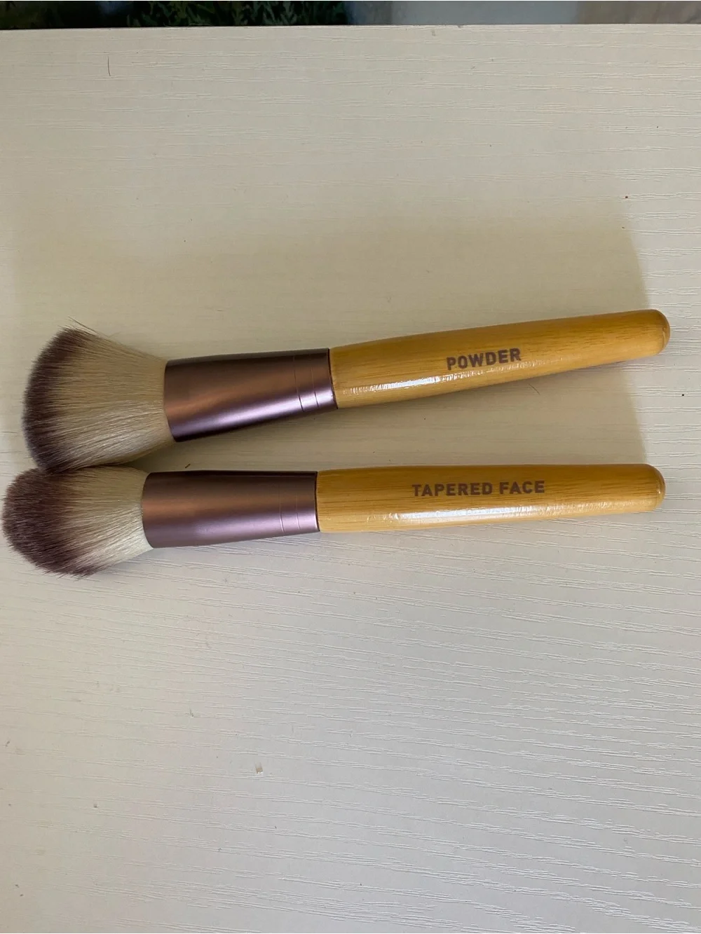Olivia layne Bamboo Handle Powder Brush - Brown Bristles new without tags